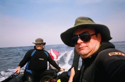 Me in the foreground looking like a macho diver.
