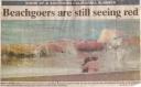 Beach Goers Are Still Seeing Red - Newspaper Article