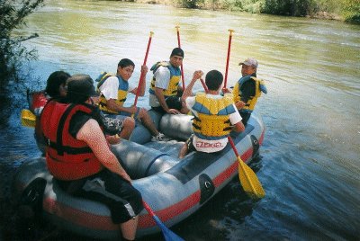 Another raft launches towards the Kern’s rapids.
