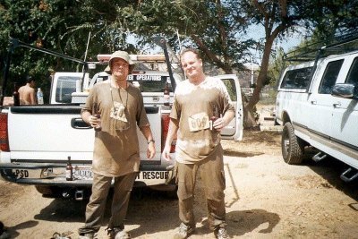 My brother and I after the mud run.