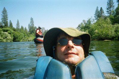 I hold the camera still while taking a self portrait.