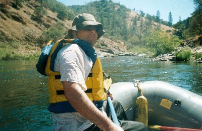 Me at the front of the boat.