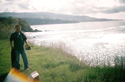 Lots of foam and big waves at Long Point