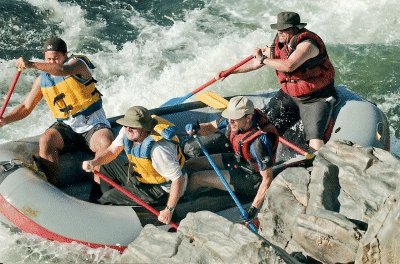 Avoiding the rock…