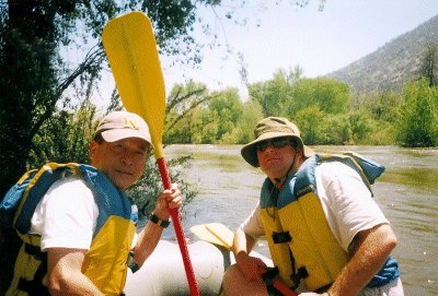 Me and Ed ready for our turn down the river.