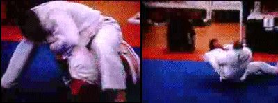 I grabbed across his lapel, and he went for an arm bar.