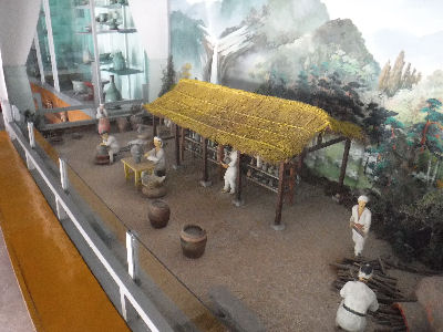 Diorama of an old Korean village. 