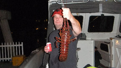 Me and my donated lobster.