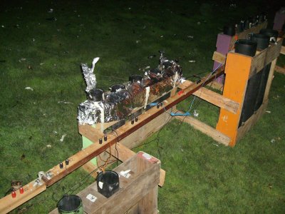 Pieces of fireworks were littered all over the place