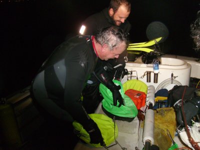 Dan was extremely lucky on this dive by catching five.