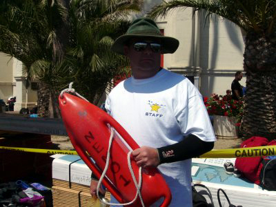 Do I look macho holding a lifeguard can, or what?