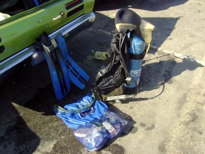 My bag of collected trash.