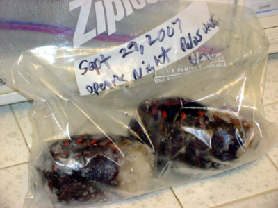 Frozen lobster tails