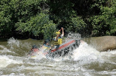 Shooting the rapids on the Kern River.