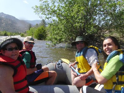 Here's the front of the raft from John's perspective.