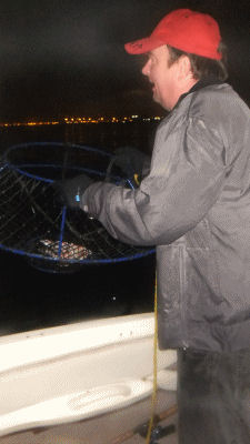 Me throwing a hoop net.