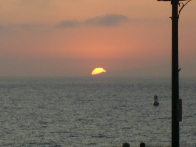 The sun sets at Redondo Beach.