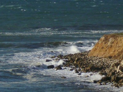 Waves pounded against the Point.