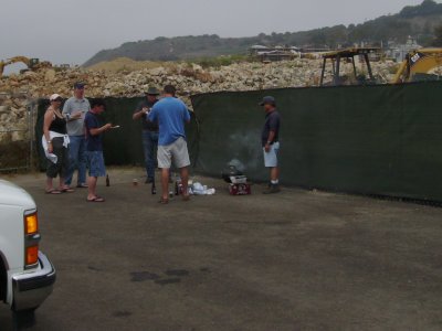 The debriefing party at Old Marineland.