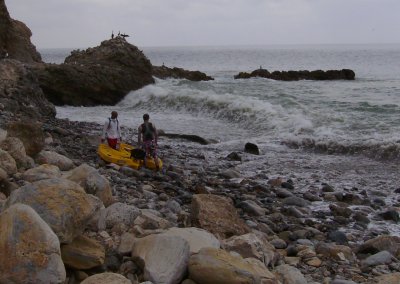 Kayakers enter off of Long Point