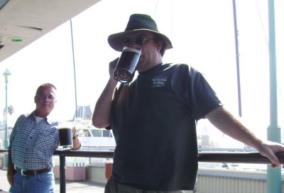 Drinking stout at Najas