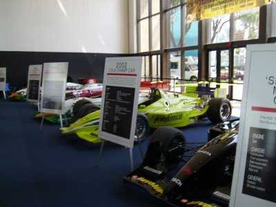 Earlier Indy cars on display